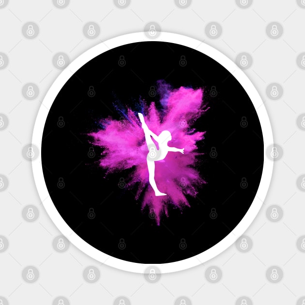 Gymnast Pink Explosion Magnet by FlexiblePeople